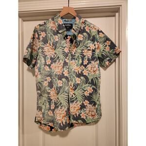 CHUBBIES BUTTON DOWN ALL OVER PRINT FLORAL SHORT SLEEVE SHIRT- MENS SIZE MEDIUM